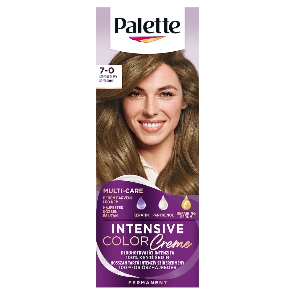 Palette Intensive Color Creme hajfesték 7-0 (N6) Középszőke  1. kép