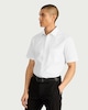 image 1 of F&F Regular Fit Easy Iron Short Sleeved Formal Shirt in White