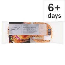 Tesco Finest Brioche Sesame Seed Burger Buns 4 pack