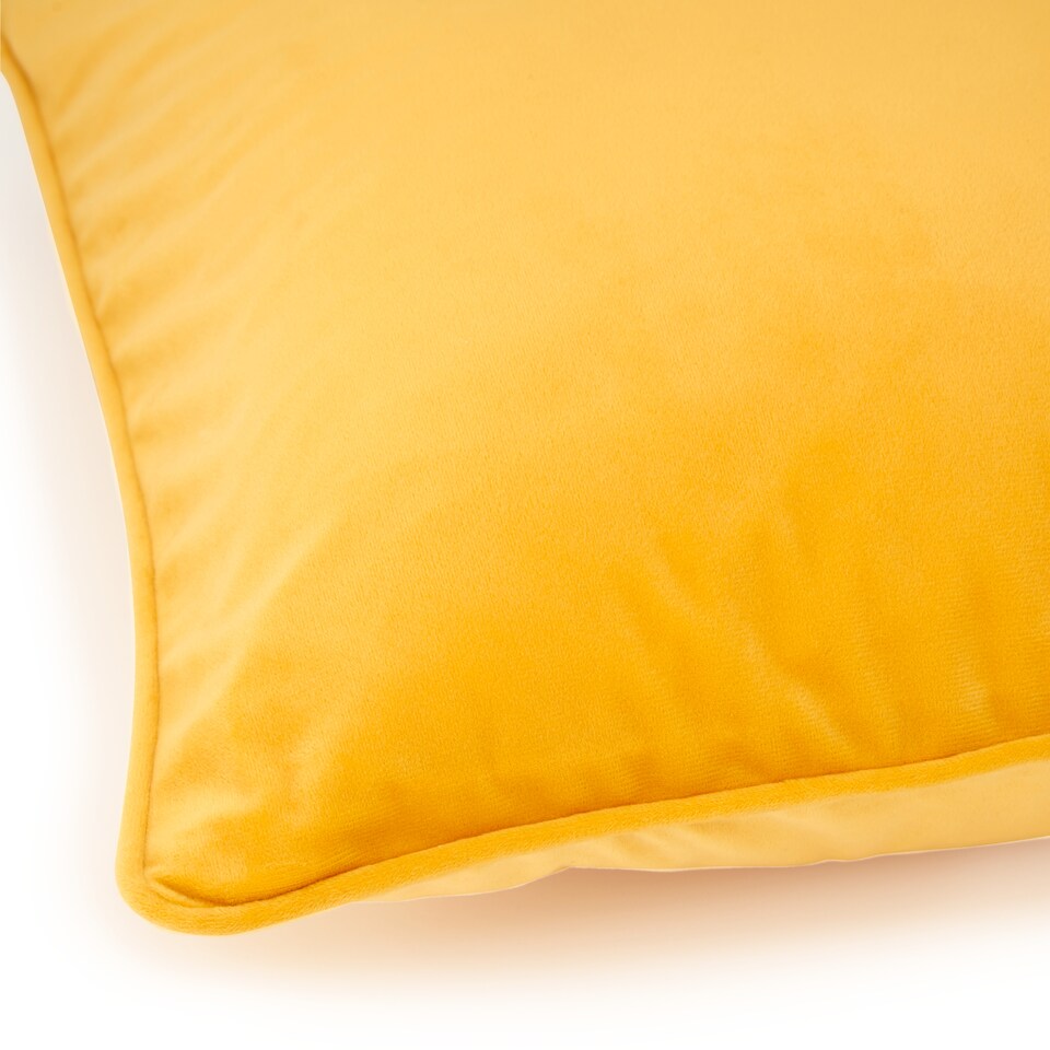 image 1 of Tesco Velour Cushion Yellow