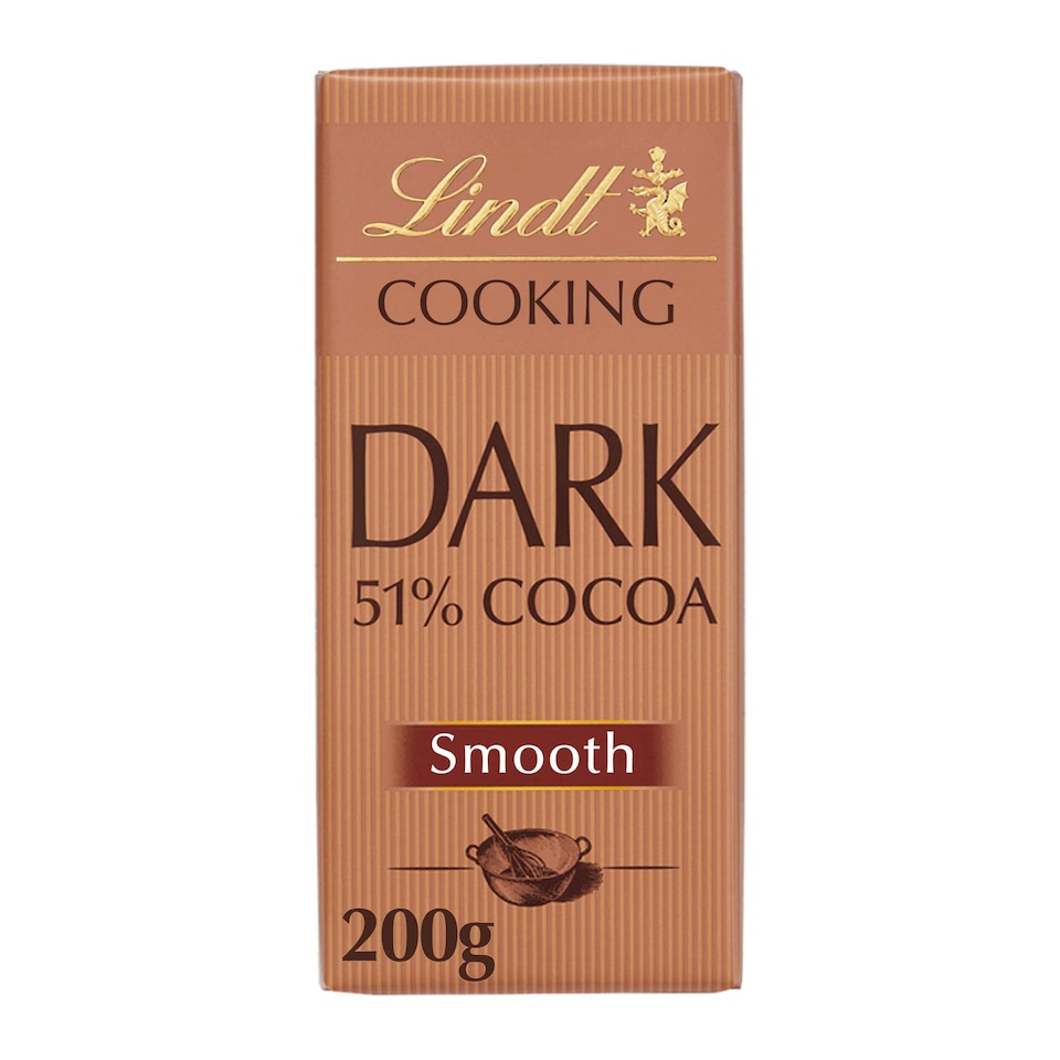 Lindt 51% Dark Cocoa Cooking Chocolate 200G
