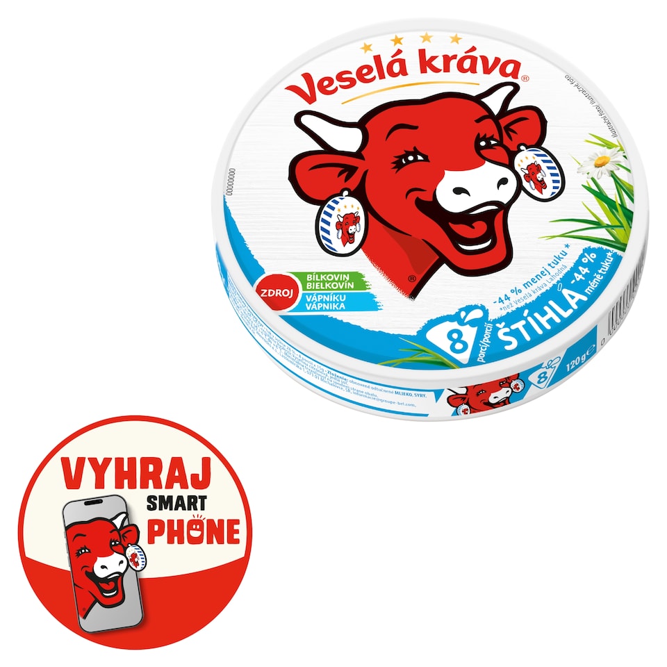 Veselá Kráva Slim Melted Cheese 8 x 15g (120g)
