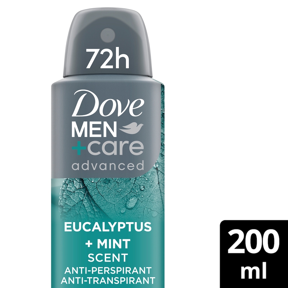 image 1 of Dove Men+Care Eucalyptus & Mint 72h Advanced Care Antiperspirant Deodorant 200ml