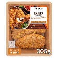 Tesco Fajita Inspired Extra Crispy Tenders 305g