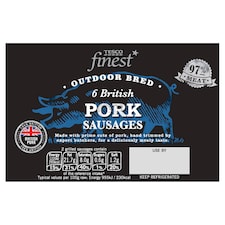 Tesco Finest 6 Traditional Pork Sausages 454G