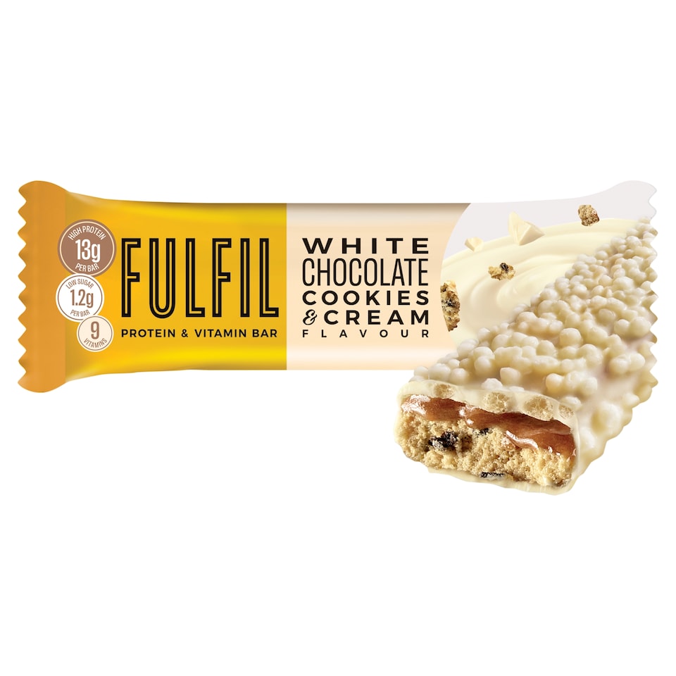 Fulfil White Chocolate Cookies & Cream Vitamin & Protein Bar 40g
