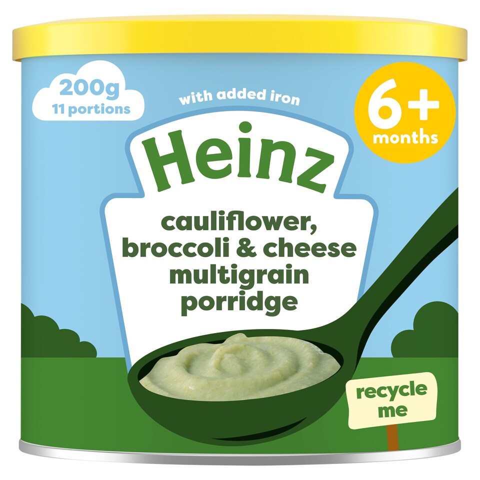 Heinz Cauliflower Broccoli & Cheese Multigrain Porridge 200g Tesco
