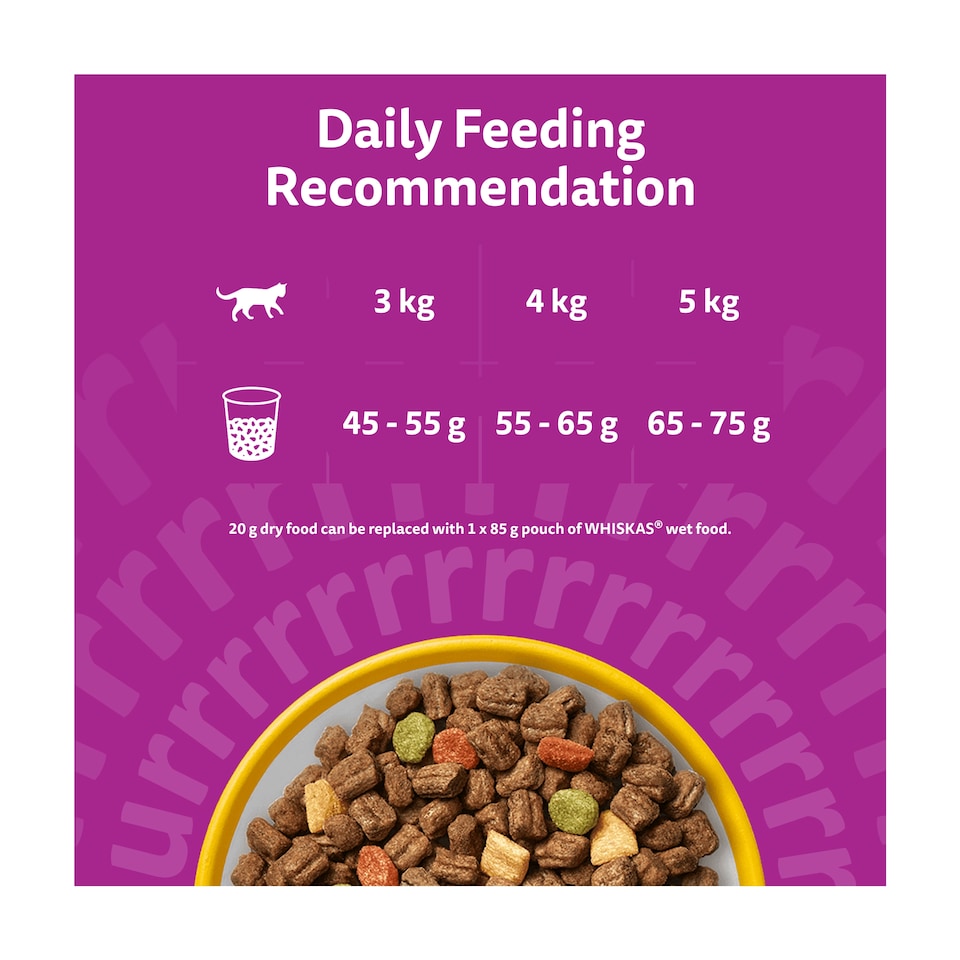 image 1 of WHISKAS 1+ Complete Dry Cat Food with Chicken 7kg