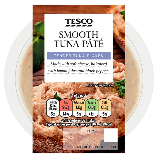 Tesco Smooth Tuna Pate 110G Tesco Groceries