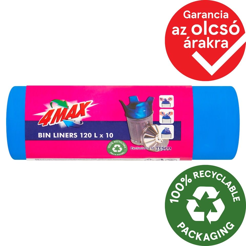 4MAX szemeteszsák 120 l 10 db