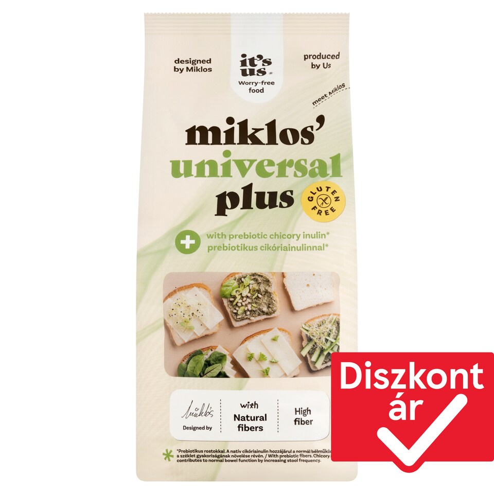 It's Us gluténmentes univerzális lisztkeverék prebiotikus cikóriainulinnal 1 kg