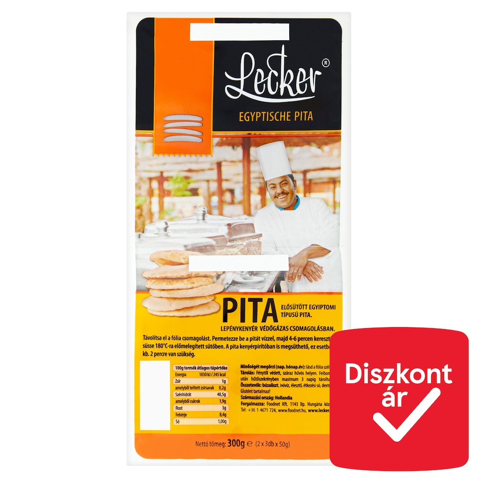 Lecker elősütött egyiptomi típusú pita