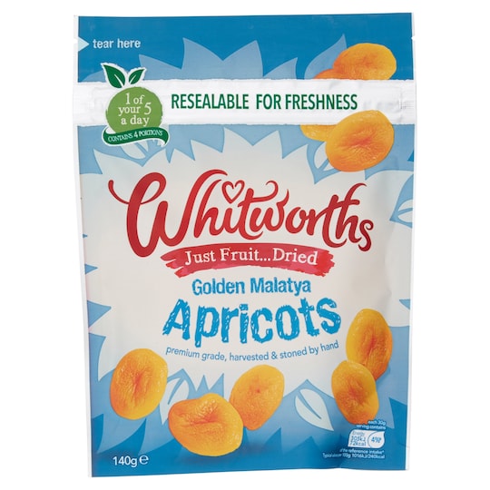 Whitworths Dried Golden Malatya Apricots 140G Tesco Groceries