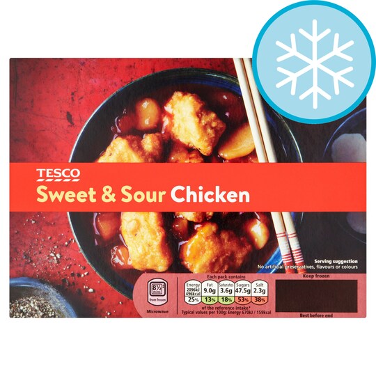 Tesco Sweet And Sour Chicken 350G Tesco Groceries