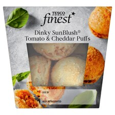 Tesco Finest Dinky SunBlush Tomato & Cheddar Puffs 128g