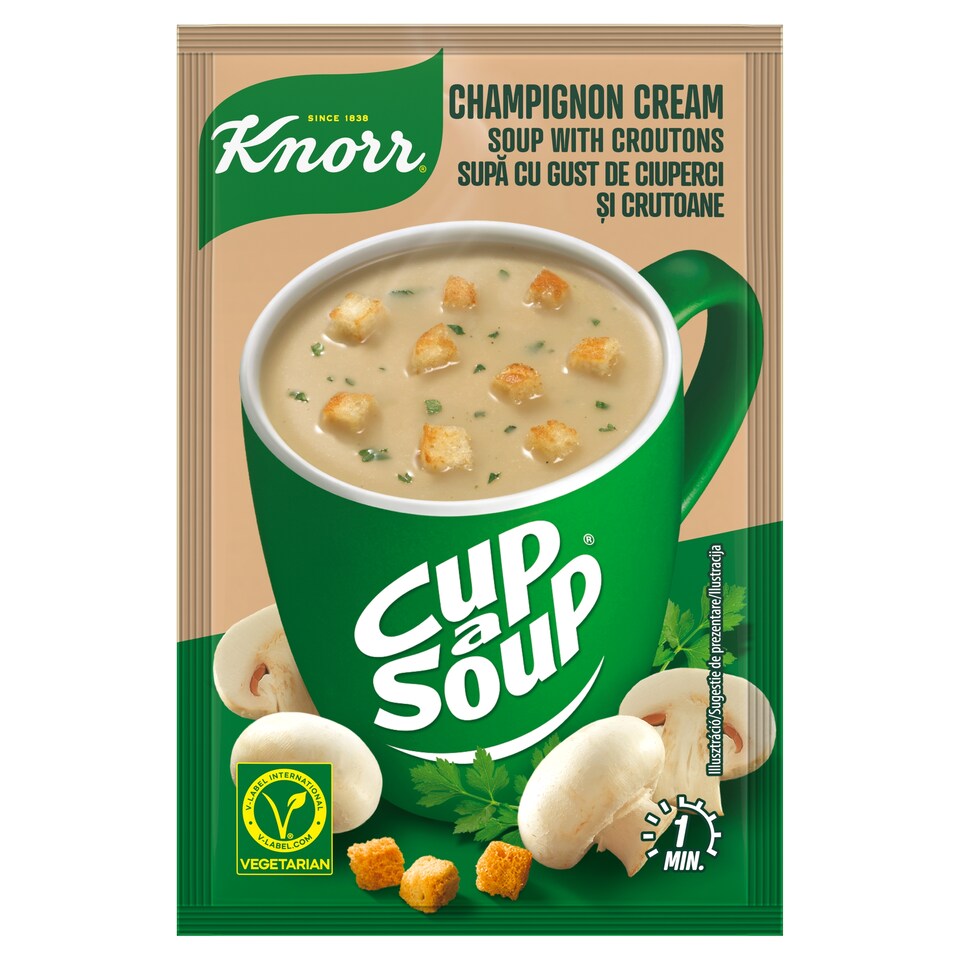 Knorr Cup a Soup instant gombakrémleves zsemlekockával 15 g
