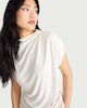 image 1 of F&F Draped Short Sleeved Top in Cream