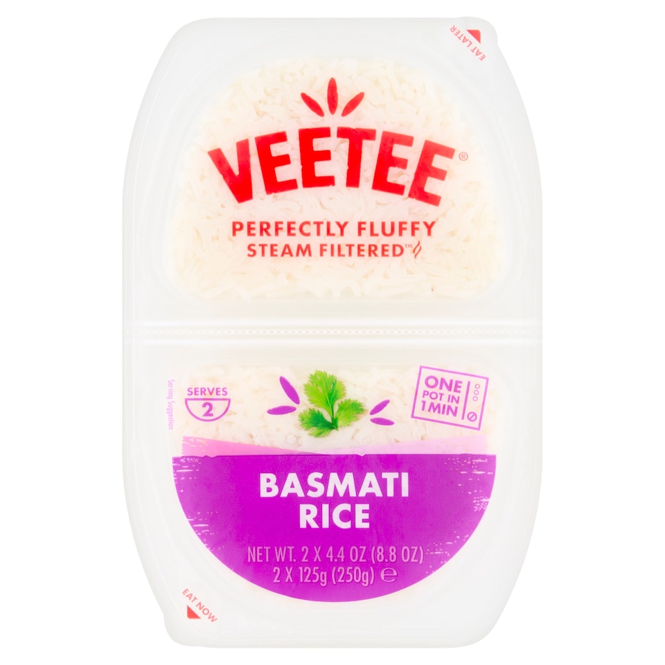 Veetee Heat & Eat Basmati Rice Pot 2 X 125G