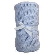 Fred&Flo Cotbed Cellular Blanket Blue