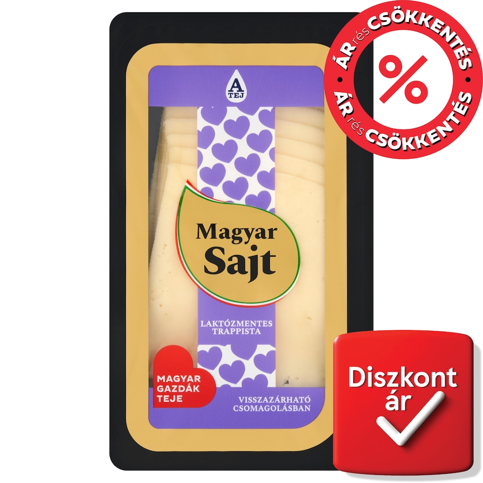 Magyar Sajt laktózmentes trappista 125 g  1. kép