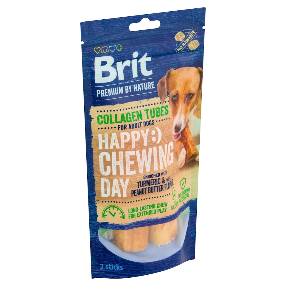 Obrázek 1 pro produkt Brit Premium by Nature Kolagenové trubičky obohacené o kurkumu a s příchutí arašídového másla 60g