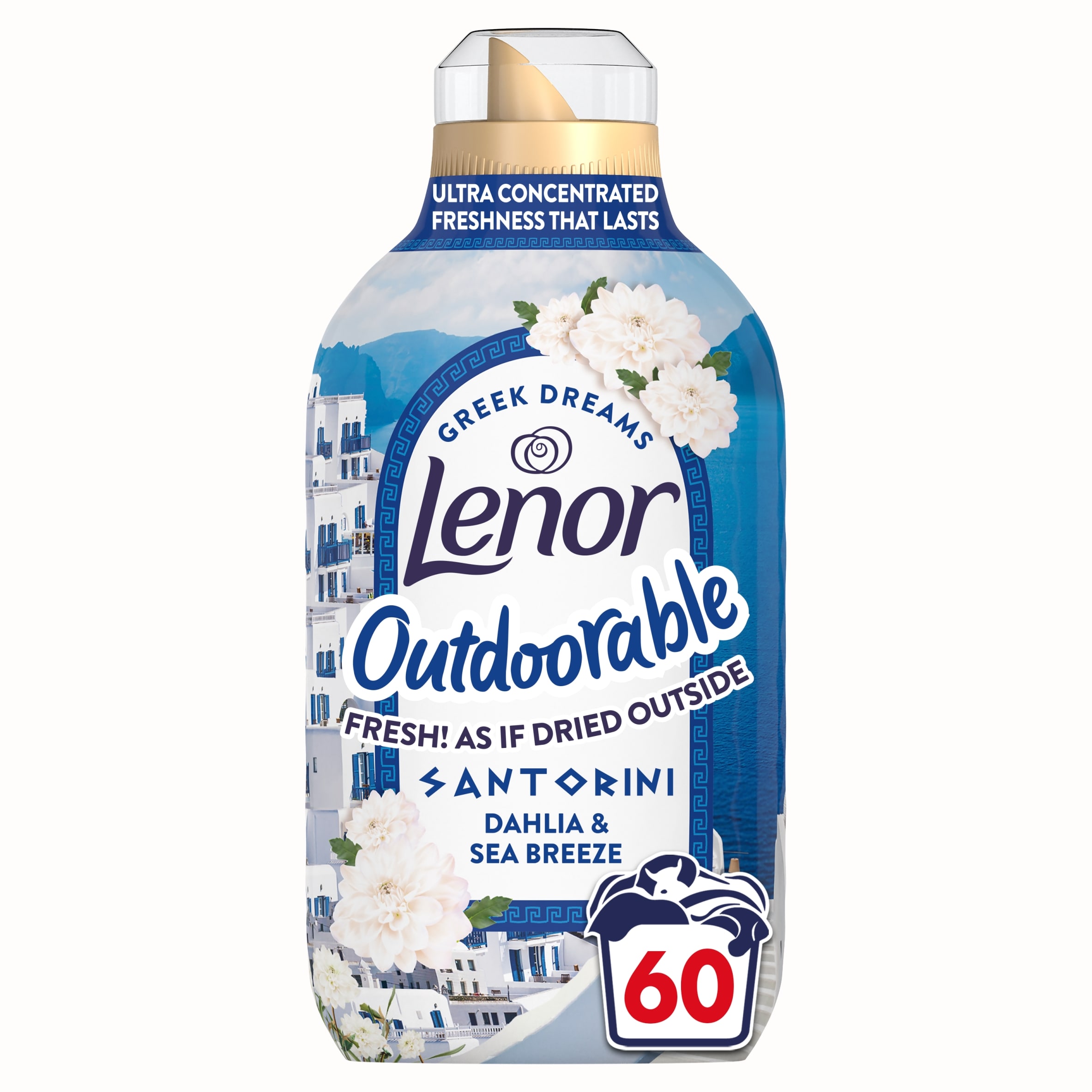 Lenor Outdoorable Fabric Conditioner Santorini Dahlia & Sea Breeze 60 Washes 840ml