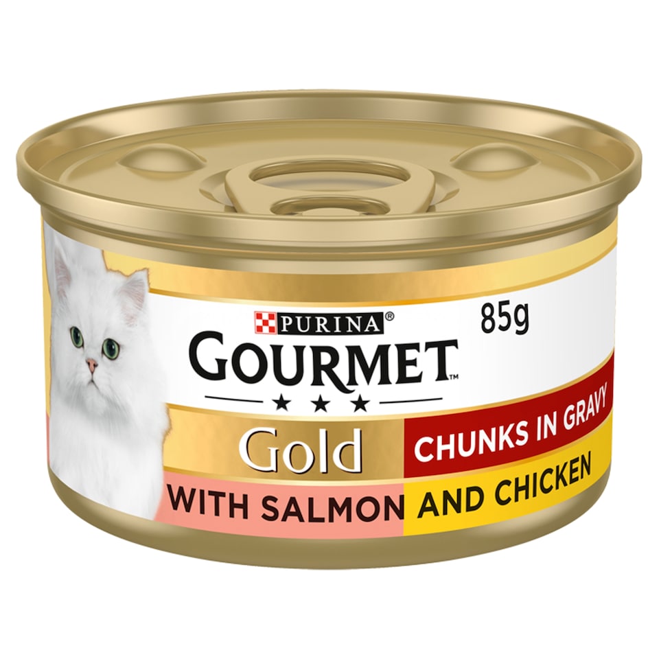 image 1 of Gourmet Gold Salmon & Chicken In Gravy 85G