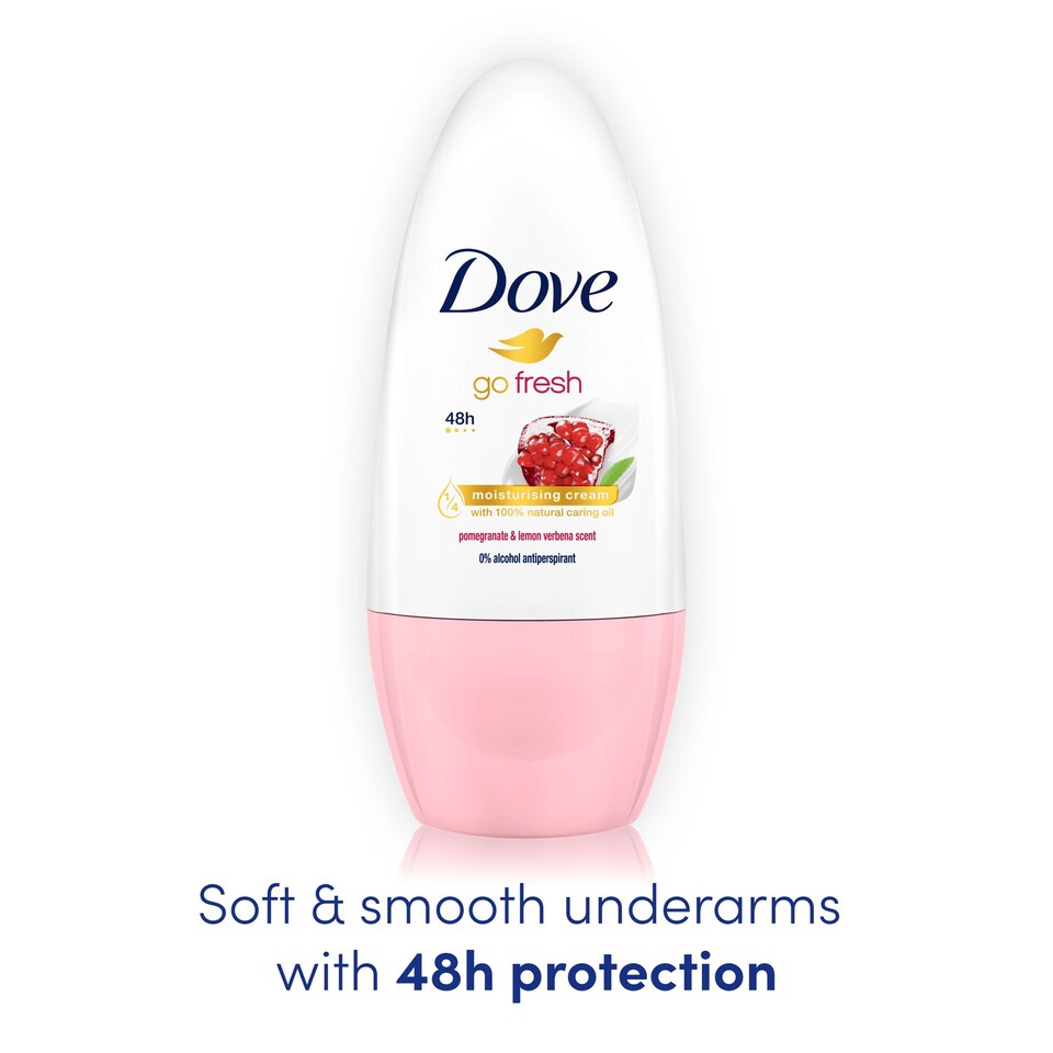 image 1 of Dove Go Fresh Pomegranate 48h Roll-On Antiperspirant Deodorant 50ml
