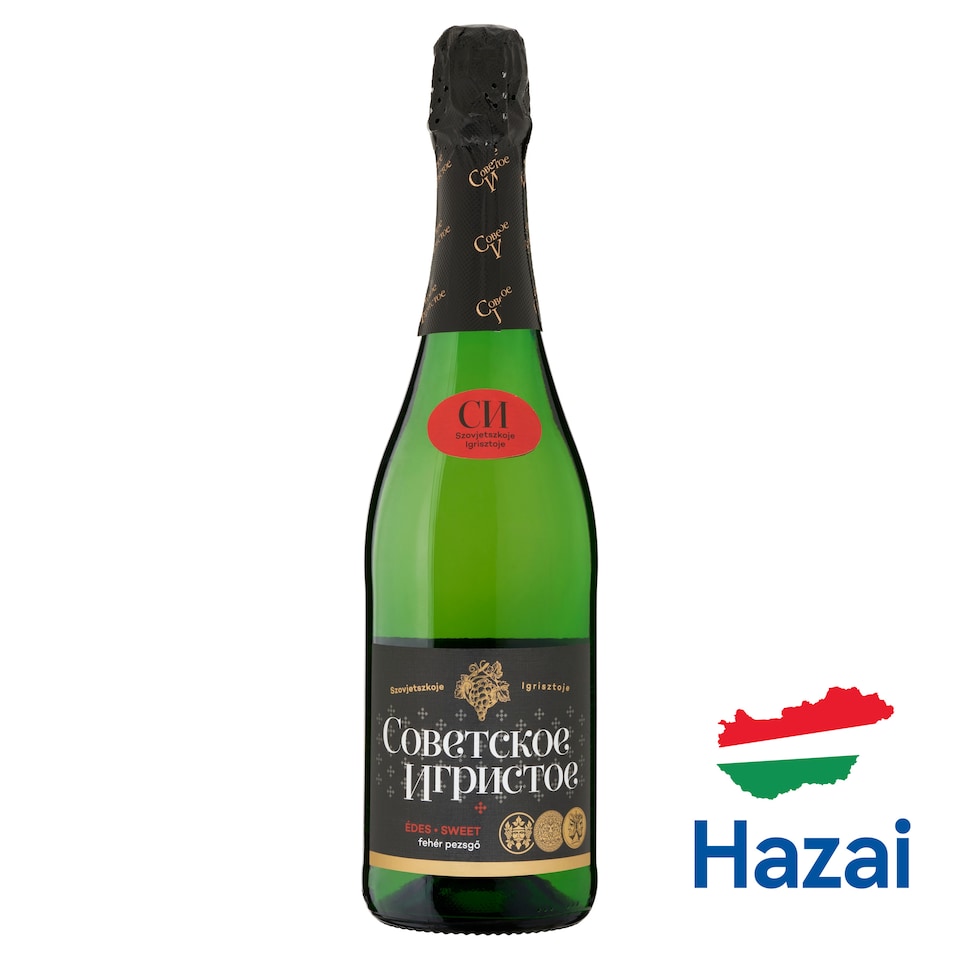 Szovjetszkoje Igrisztoje édes fehér pezsgő 10,5% 750 ml  1. kép