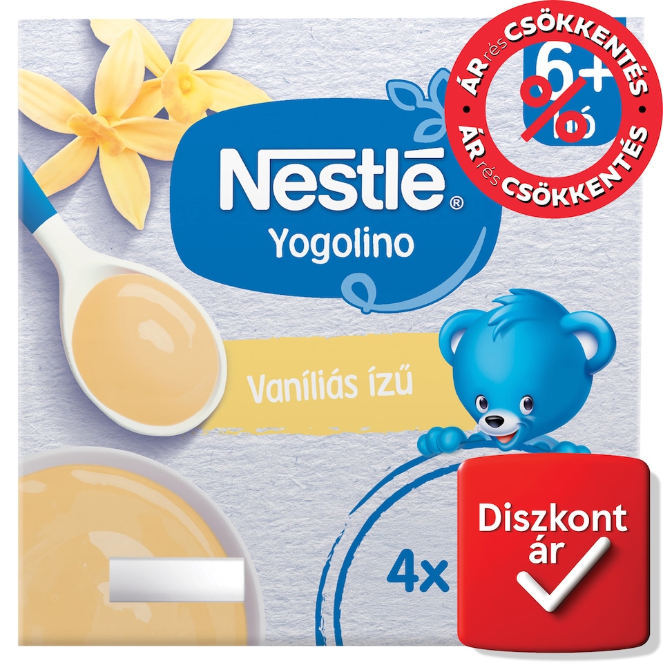 image 1 of Nestlé Yogolino Vanilla Flavored Baby Pudding 6+ Months 4 x 100 g (400 g)