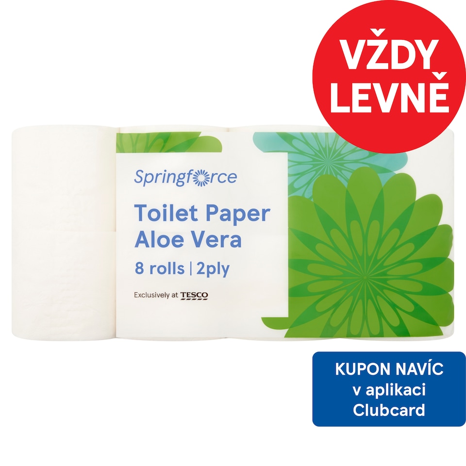 Springforce Toaletní papír s vůní aloe vera 2 vrstvy 8 rolí