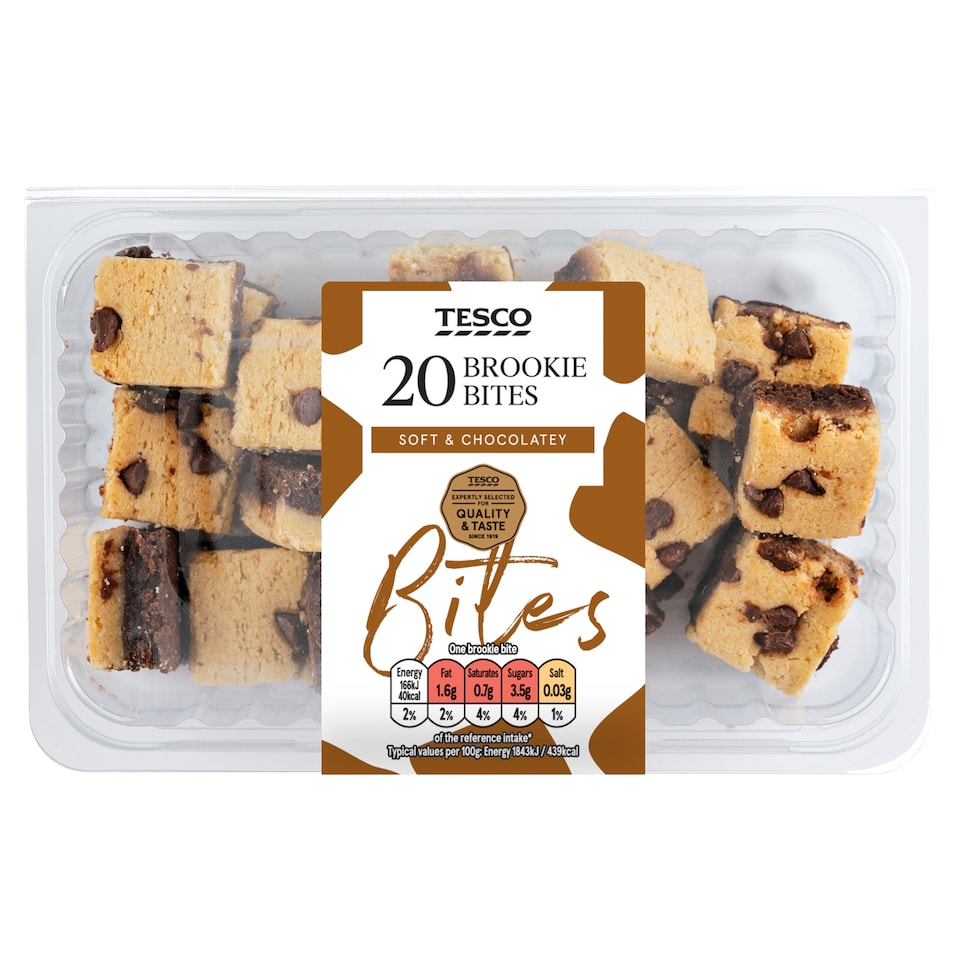 Tesco Brookie Bites 20 Pack