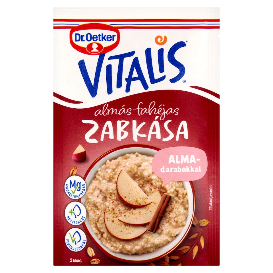 Dr. Oetker Vitalis almás-fahéjas zabkása alappor almadarabokkal 55 g