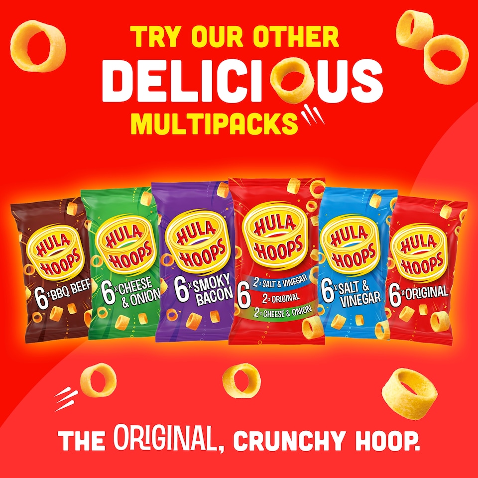 image 1 of Hula Hoops Salt & Vinegar Multipack Crisps 6x24g