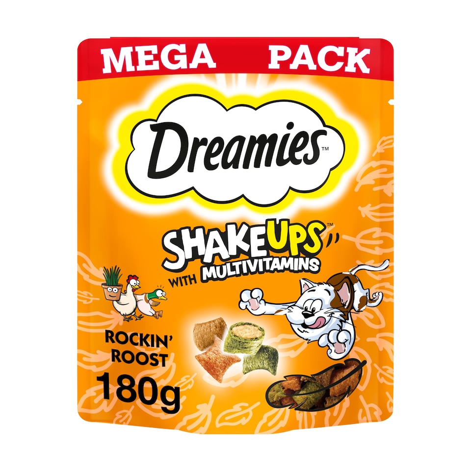 image 1 of Dreamies Shakeups Multivitamins Rockin Rooster Cat & Kitten Treats 180g