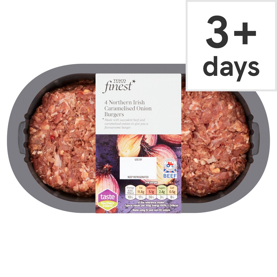 Tesco Finest Ni Caramelised Onion Burger454g