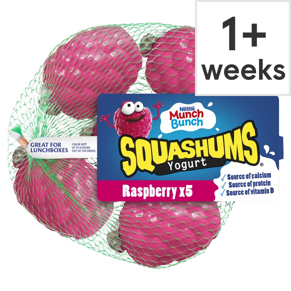 Munch Bunch Squashums Yogurt - Raspberry 5x60g