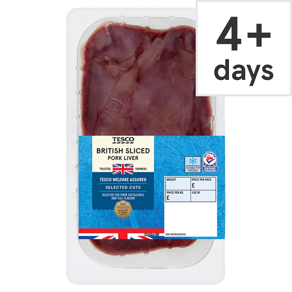 image 1 of Tesco British Sliced Pork Liver