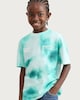 image 1 of F&F Active Boys Pure Cotton Tie Dye Oversized Fit T-Shirt in Multi Blue