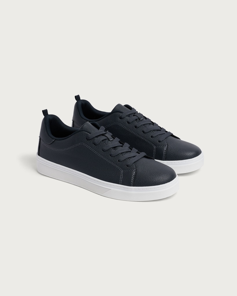 F&F Textured Lace Up Trainers in Navy