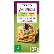Tesco Free from Onion and Herb Crackers 137g