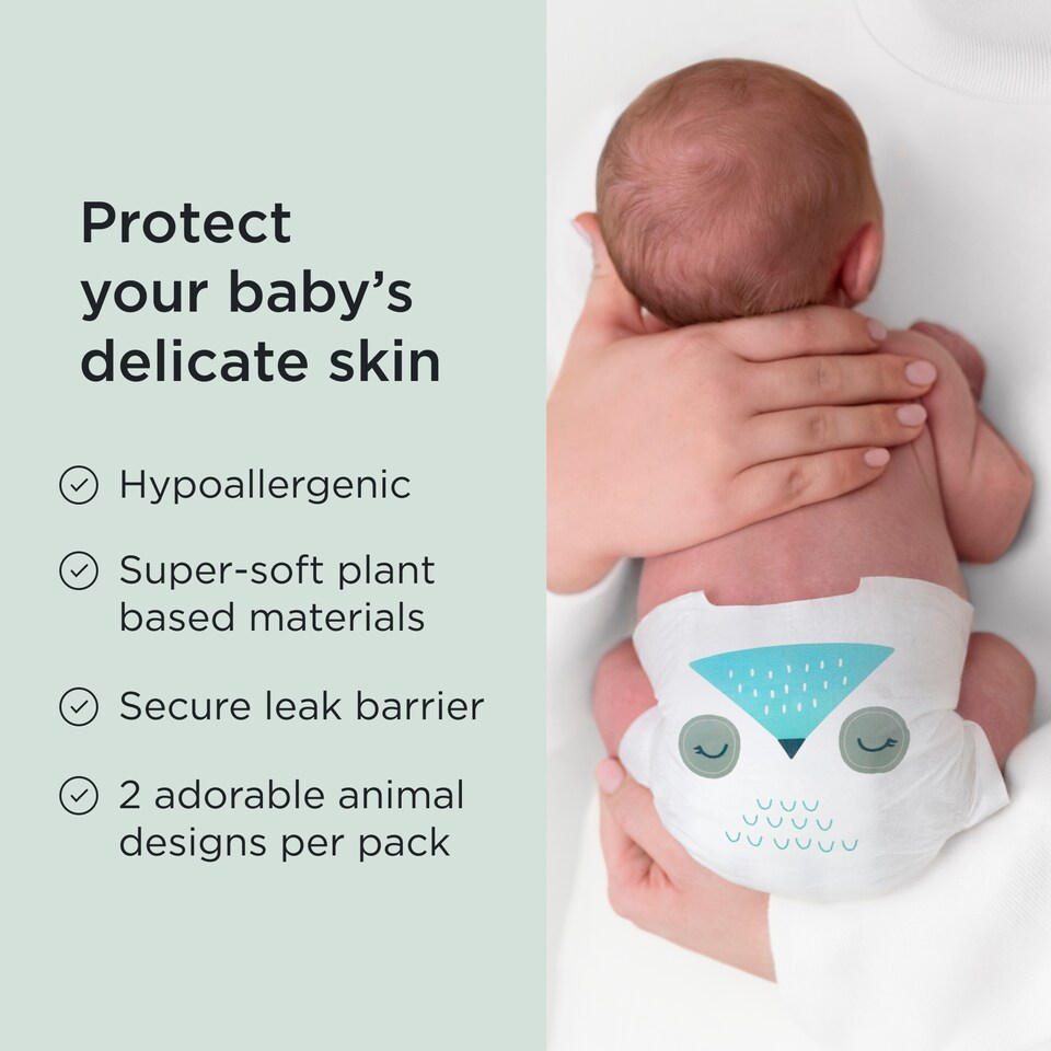 image 1 of Kit & Kin Nappies Size1 Panda 20 Pack 2-6Kg 4-13Lbs