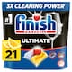 image 1 of Finish Ultimate All In One 21 Dishwasher Tablets Lemon 270.9g