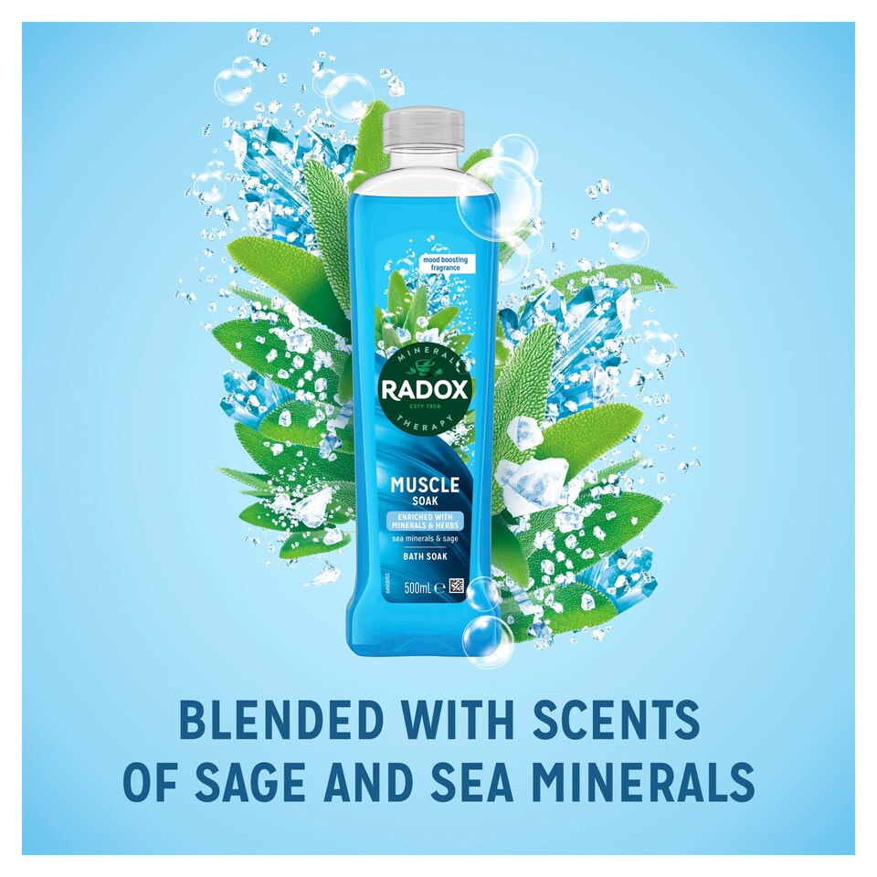 image 1 of Radox Muscle Soak Bath Soak Bubble Bath 500ml