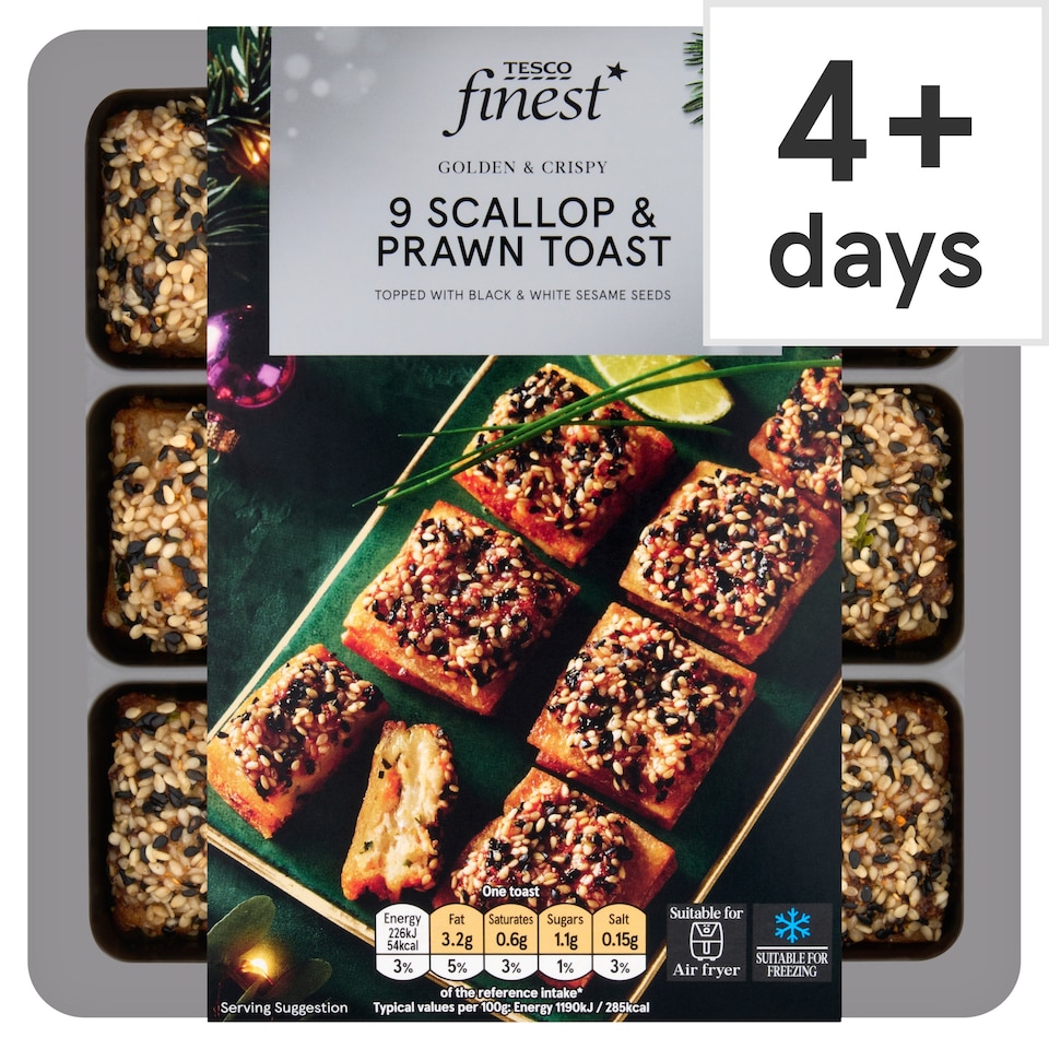Tesco Finest 9 Scallop & Prawn Toast 180g