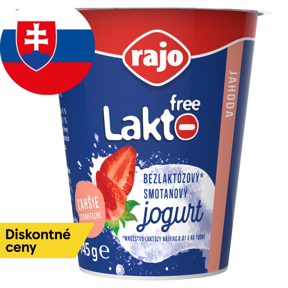 image 1 of Rajo Lakto Free Creamy Yogurt Strawberry 145 g