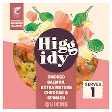 Higgidy Smoked Salmon & Spinach Quiche 155G