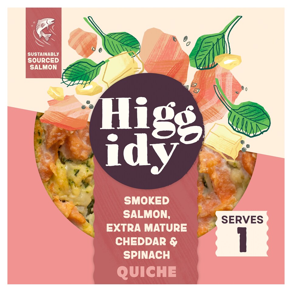 image 1 of Higgidy Smoked Salmon & Spinach Quiche 155G