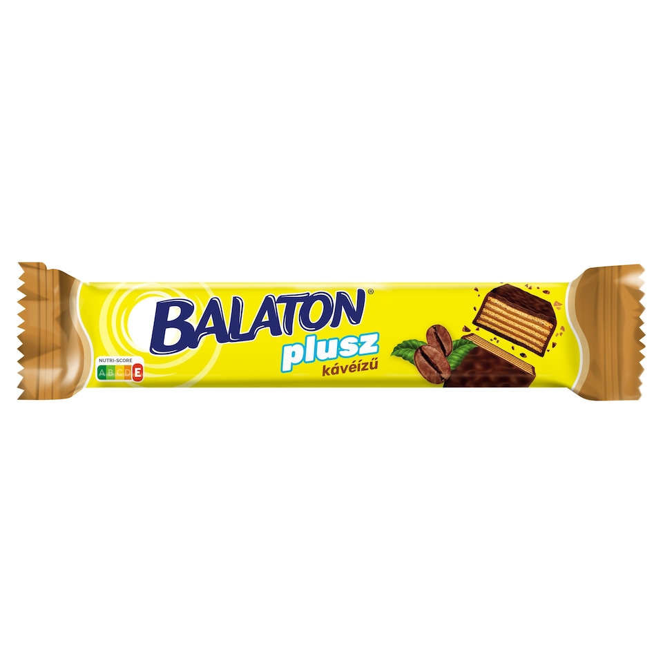 Balaton Plusz Wafer Dipped in Cocoa Coating and Filled with Coffee Cream 45 g