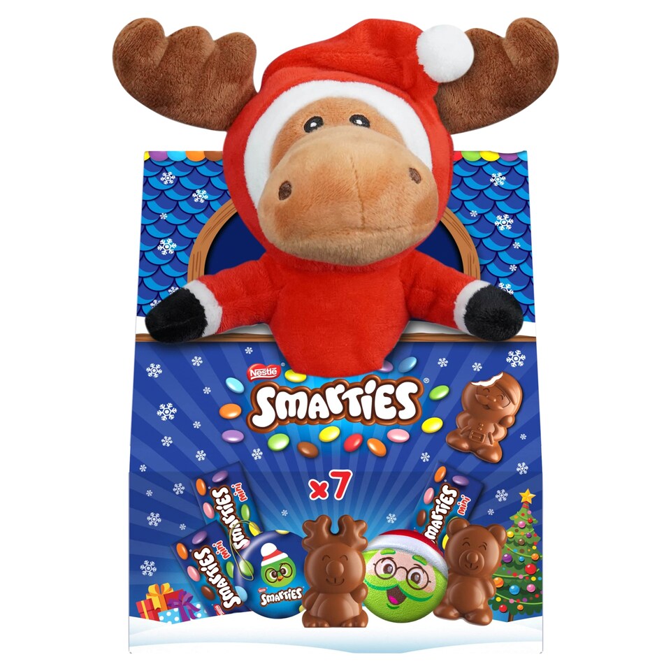 image 1 of Smarties Christmas Gift Pack with Plush Figure 95 g